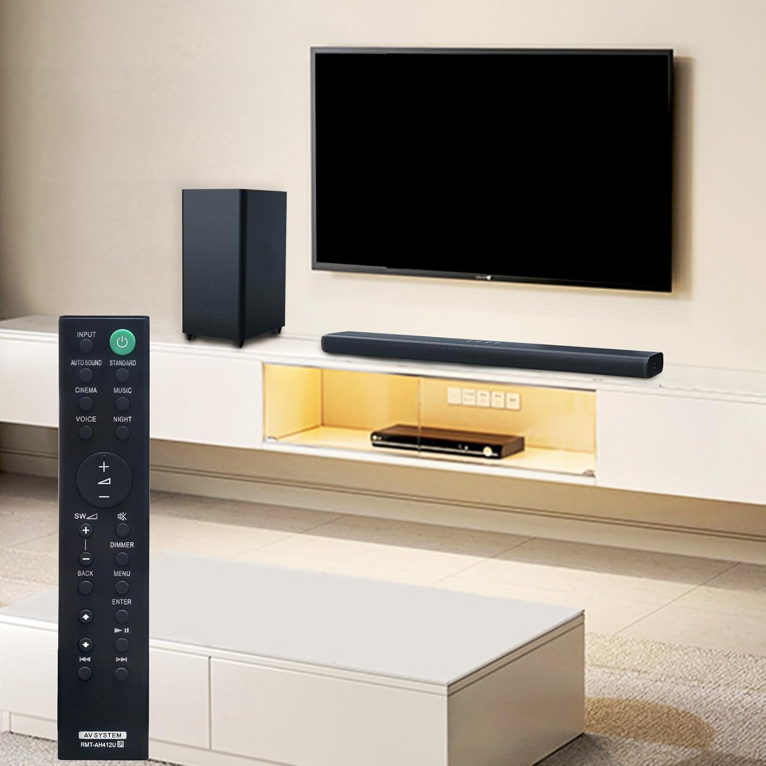Sony Home Theater Soundbar Remote Commander RMT-AH412U for HT-S40R HT-S700RF HT-S20R HT-S500RF - Image 3