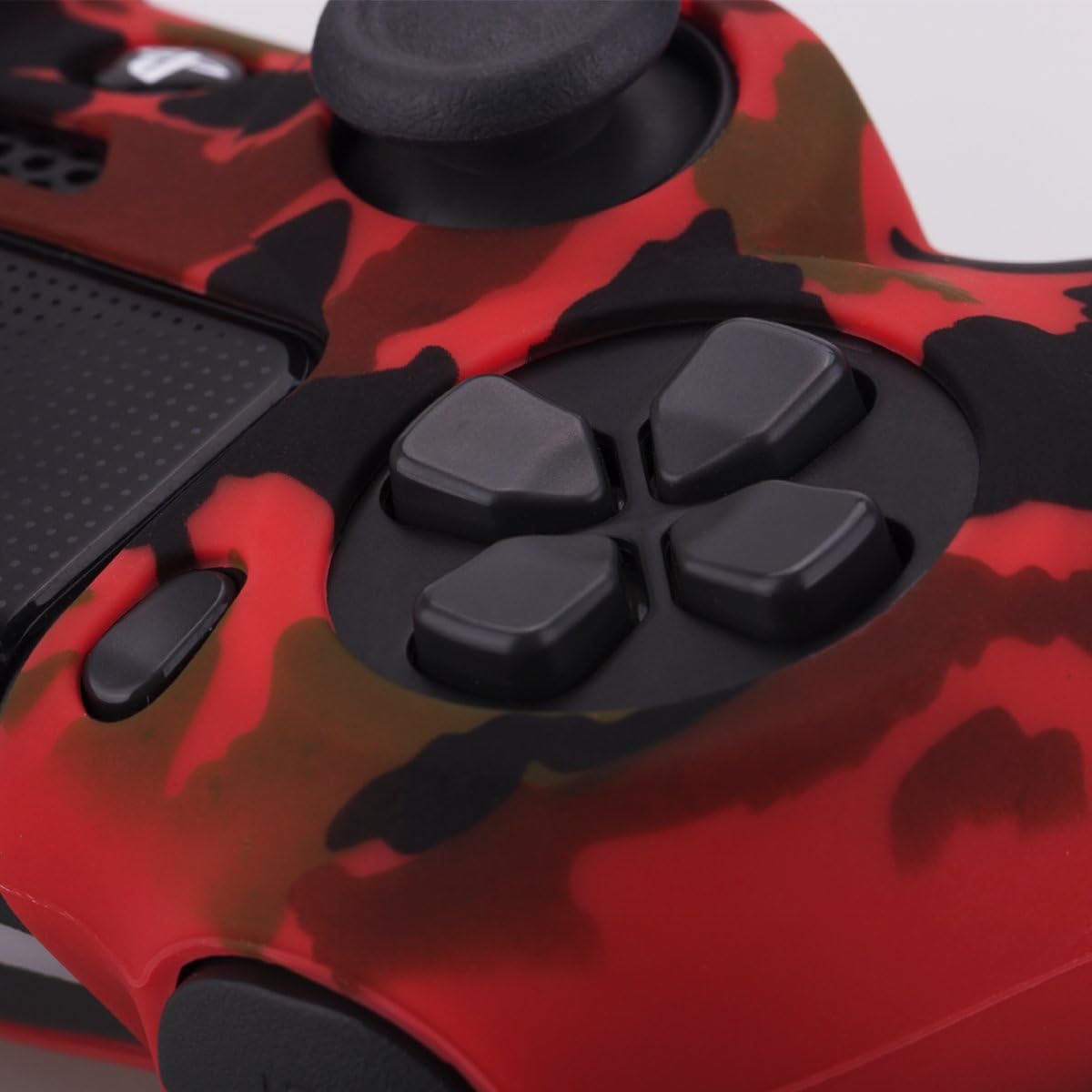 Dualshock 4 Camouflage Silicone Controller Skin Set for PS4/slim/Pro Red Blue with 8 Pro Thumb Grips - Image 9