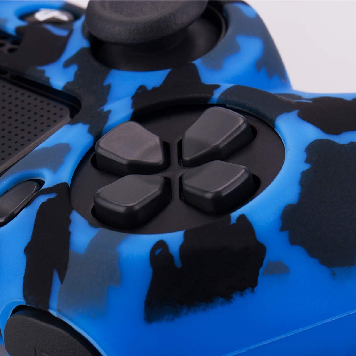 Dualshock 4 Camouflage Silicone Controller Skin Set for PS4/slim/Pro Red Blue with 8 Pro Thumb Grips - Image 8