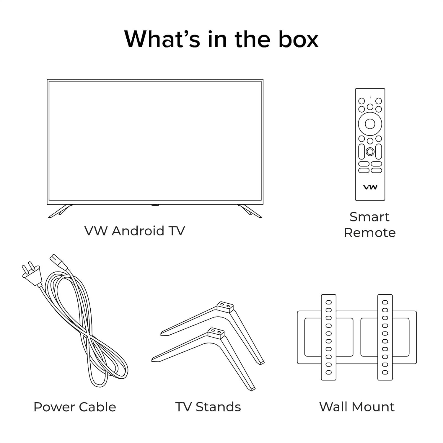 80 cm (32 inch) Black Frameless HD Ready Android Smart LED TV VW3251 - Image 9
