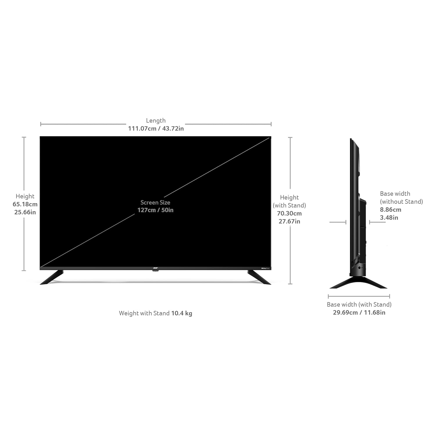 Acer 50 Inch 4K Ultra HD LED Smart Google TV G Plus Series AR50UDGGR2851AD - Image 6