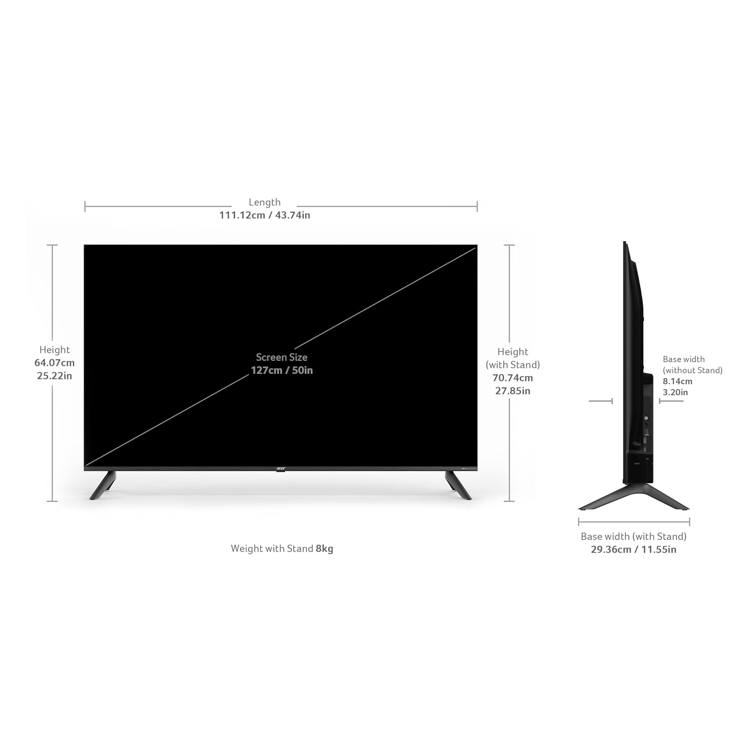 Acer 50 Inch Pro Series 4K Ultra HD LED Smart Google TV AR50UDIGU2875AT Black - Image 4