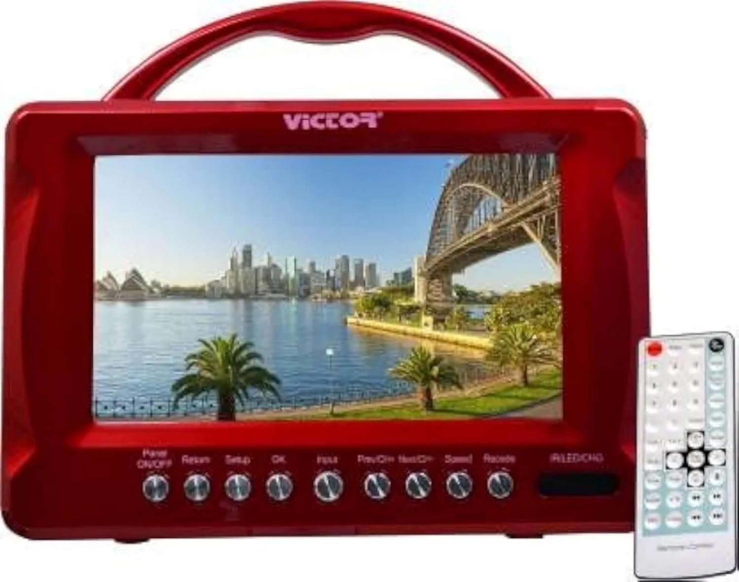 7 Inch Portable Full HD Monitor Wide Screen with FM MP3 MP4 USB SD Card Reader and Remote 5ms