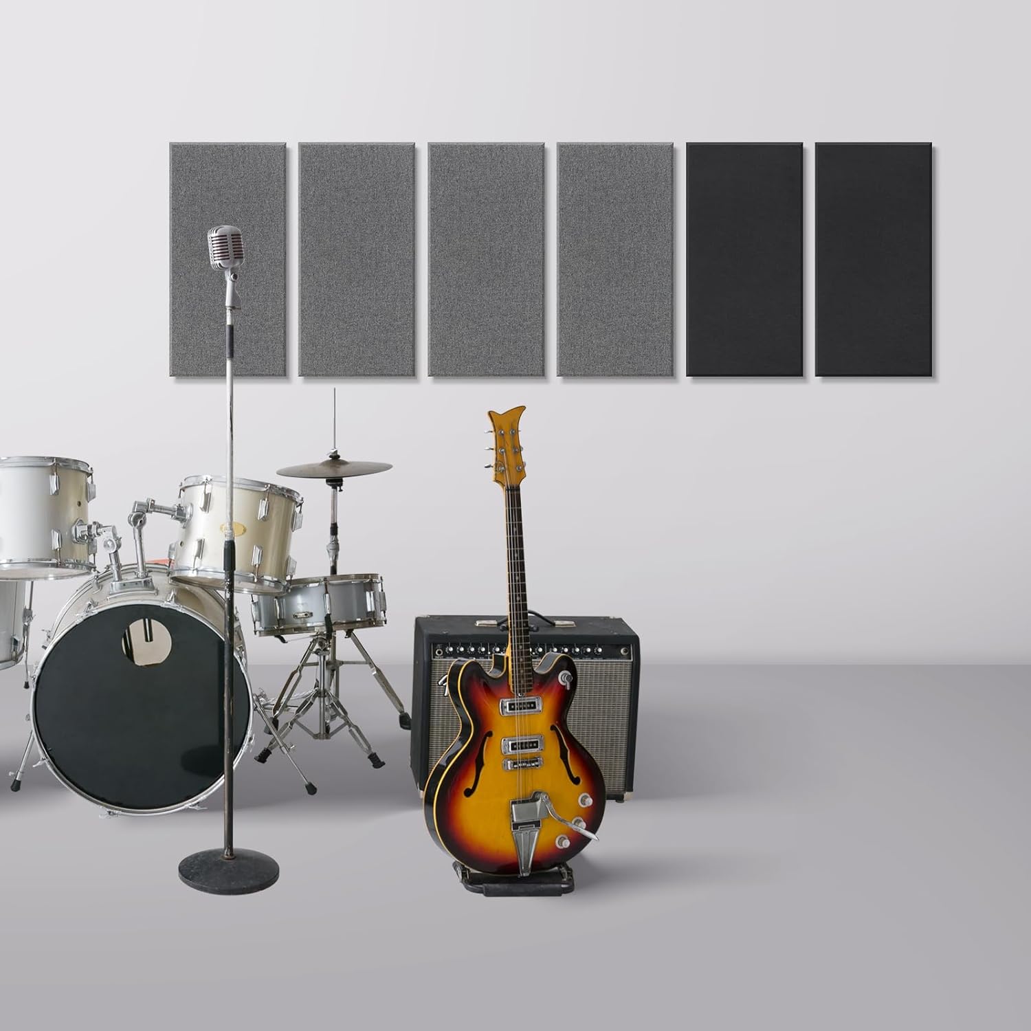 UMIACOUSTICS 2 Inch Thick Fiberglass Soundproof Wall Panels, 23.6x11.8 Deep Black, 4 Piece Set - Image 6