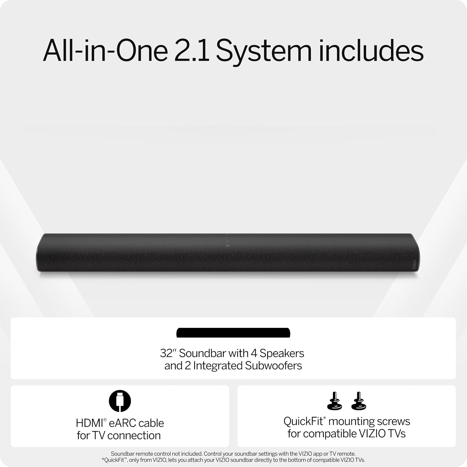 VIZIO SE All-in-One Soundbar Dolby Atmos DTS:X Bluetooth Speaker New 2024 Model SV210Y-08 - Image 4