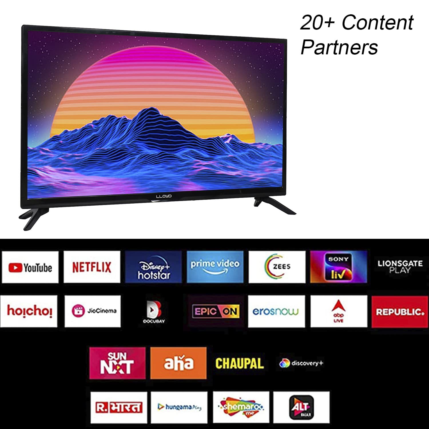 Havells Lloyd 32 Inch HD Ready Smart LED TV Black 2024 Model - Image 2