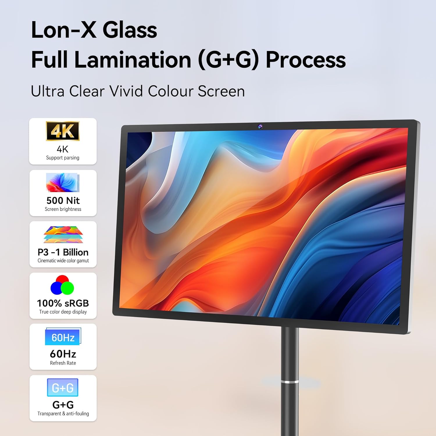 32-Inch Portable 4K Touchscreen Monitor Android 13 Smart TV 8GB RAM 128GB Storage 8-10 Hour Battery Black - Image 4