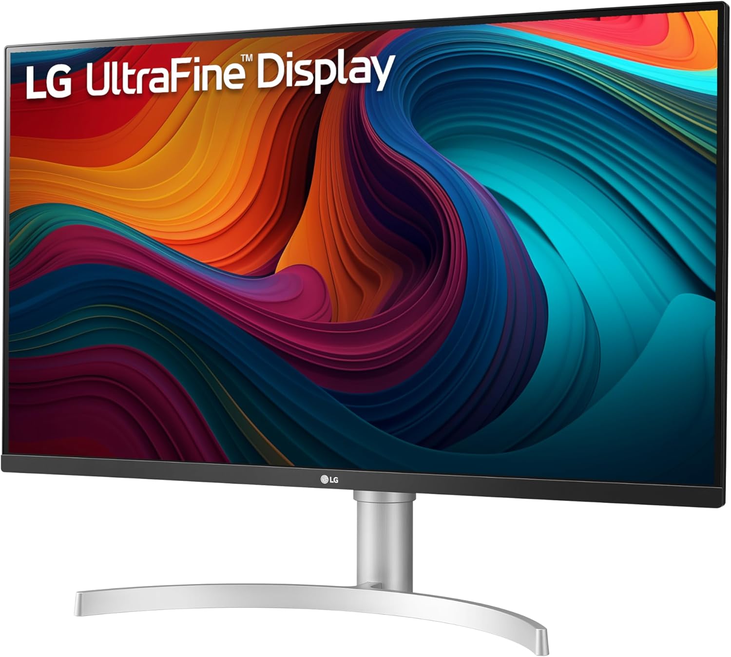 LG 32" UHD 4K Monitor IPS Display Silver/White - 3-Side Borderless Height Adjustable - Image 2