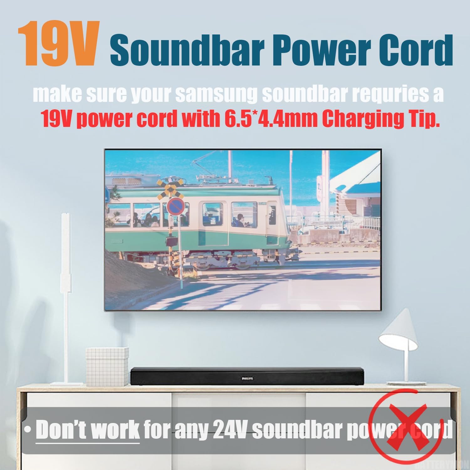 19V LG Monitor Charger Power Cord for 27GL83A-B 27GN800-B 27MK600M-B 27MP38VQ 32UD99 27EA63 32GN600 29WK50S 24M47VQ 22LN4510 20-32 Inch TVs HW-S61B - Image 7