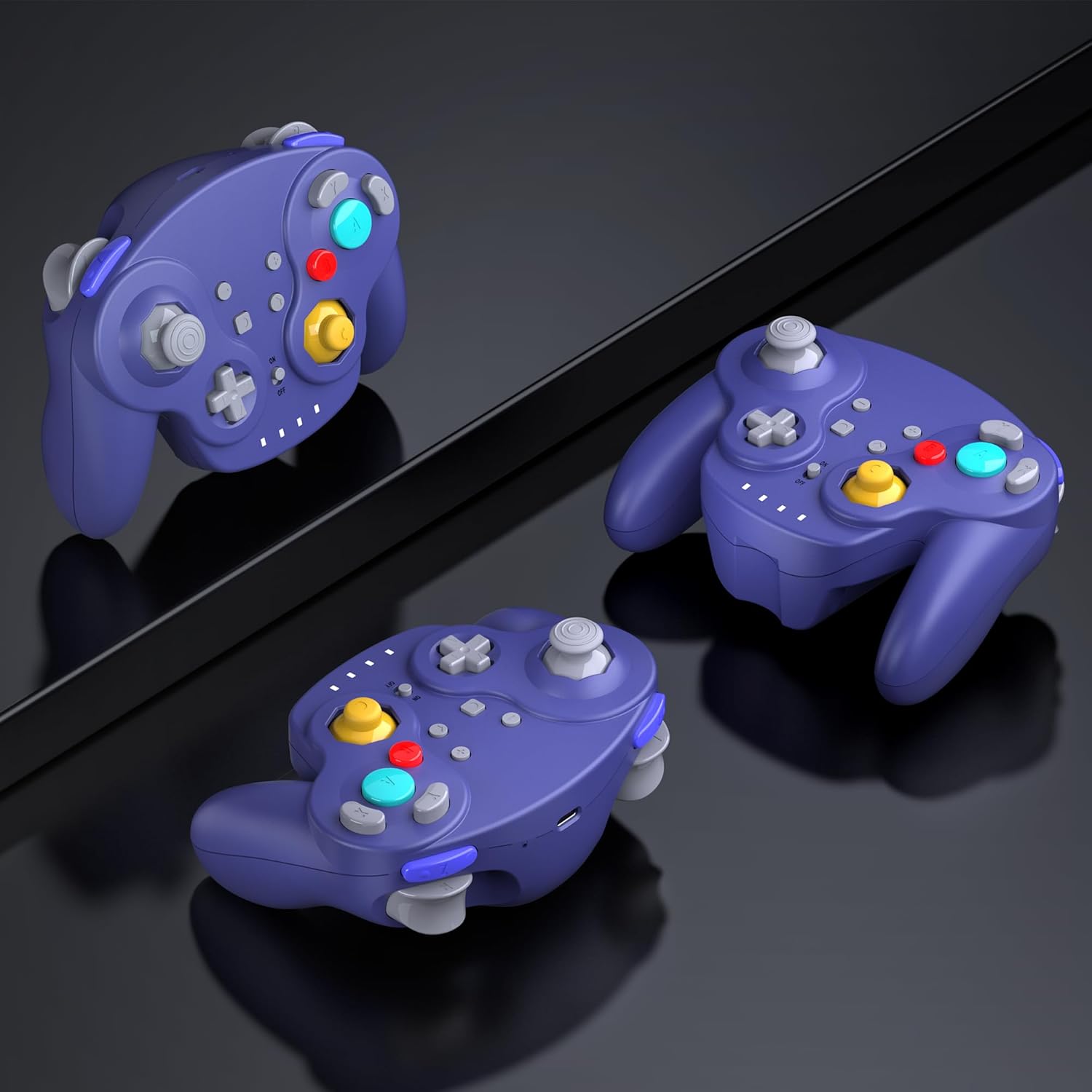Rechargeable 2.4 GHz Wireless GameCube Controller for Switch Online, PC, Mac, Raspberry Pi - Indigo, Plug and Play - Image 8