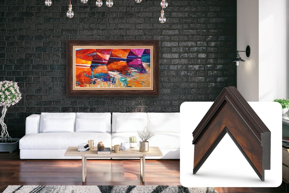 Burlwood Deco TV Frame for Samsung The Frame TV and Pro 55 Inch, 2021-2025 Models - Image 2