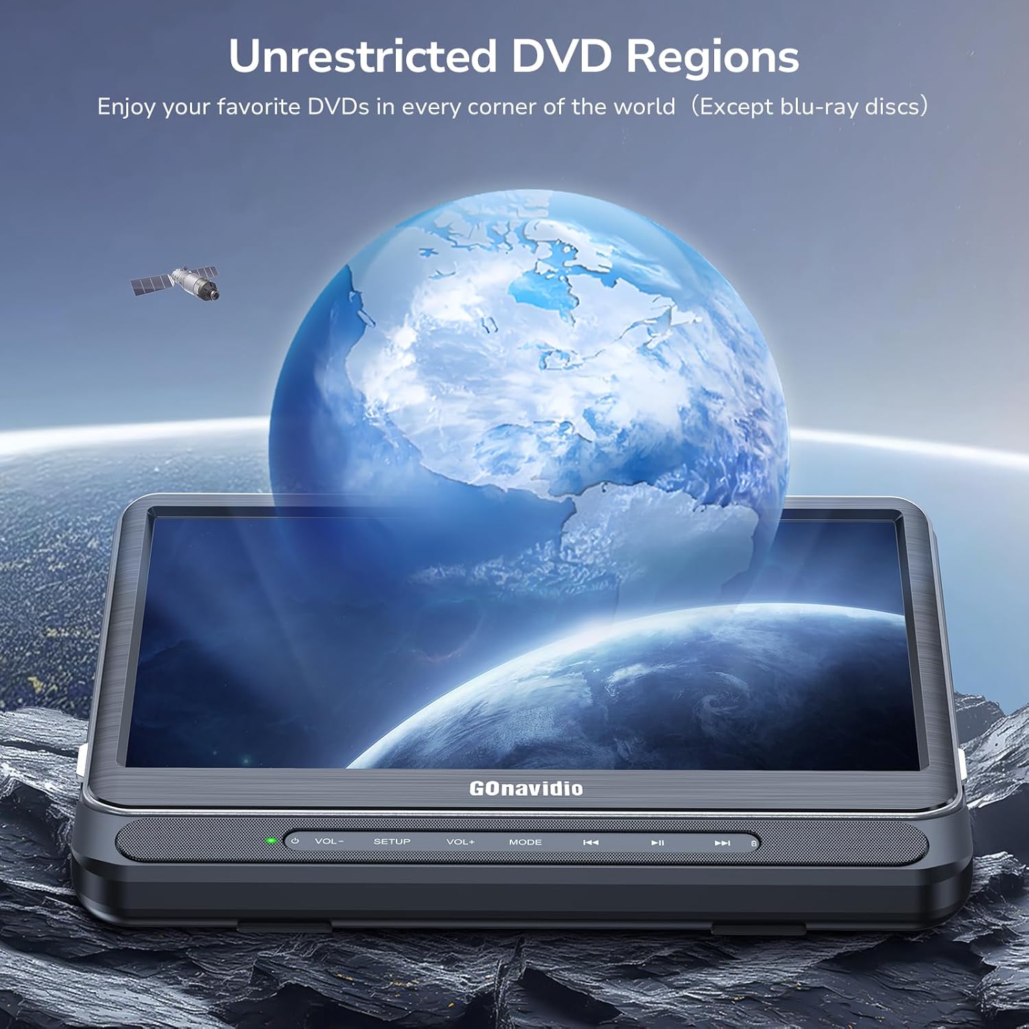12-Inch Dual Car Headrest DVD Players with HDMI, 5-Hour Battery, Screen Mirroring, USB/TF, MP4/MKV - Image 4