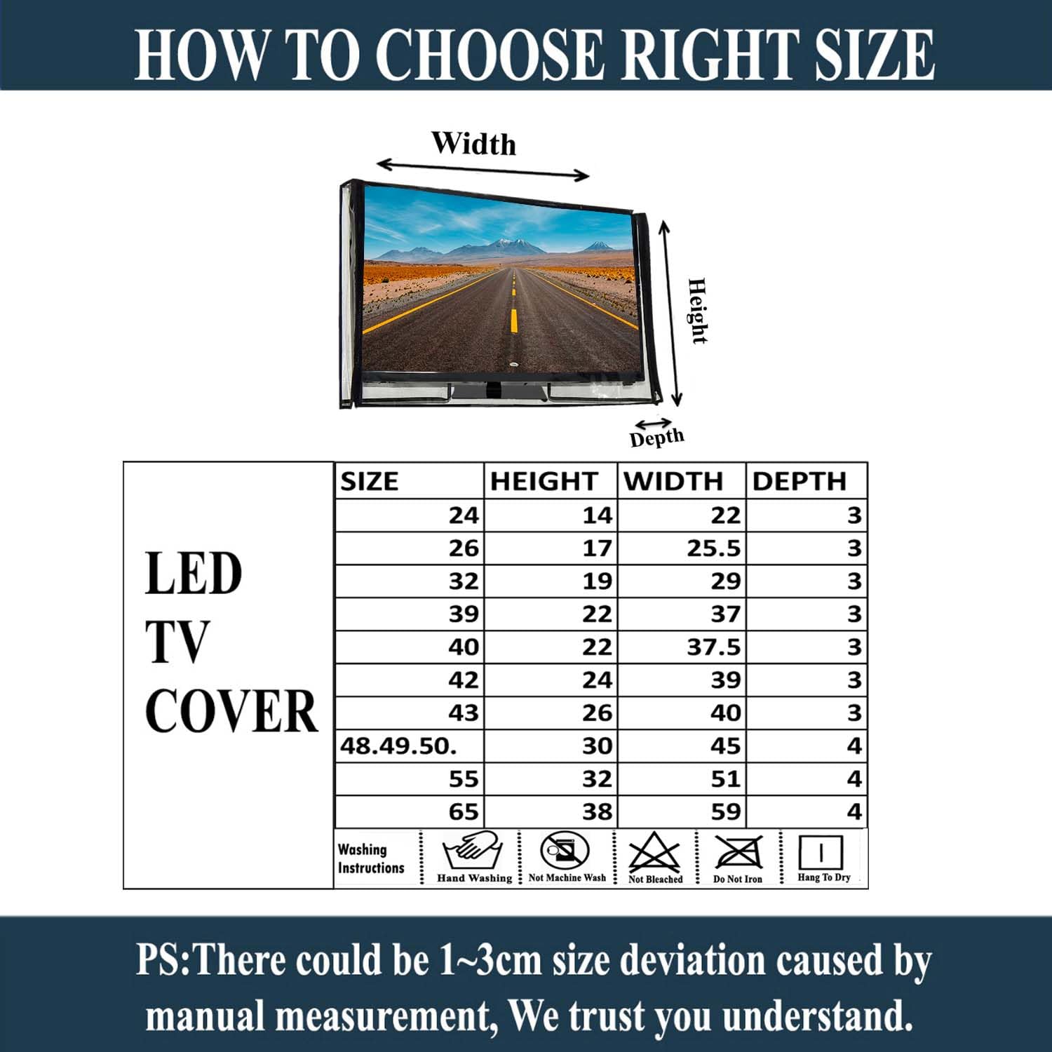 Great Fashion 24 Inch Smart LED LCD TV Cover Clear Dustproof 2 Layer Protector - Image 5