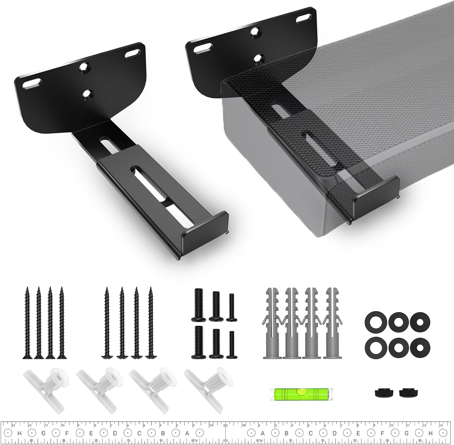 Adjustable Depth Soundbar Wall Mount Bracket, Holds 38 lbs, for Samsung Bose Vizio LG Sony JBL - Image 6