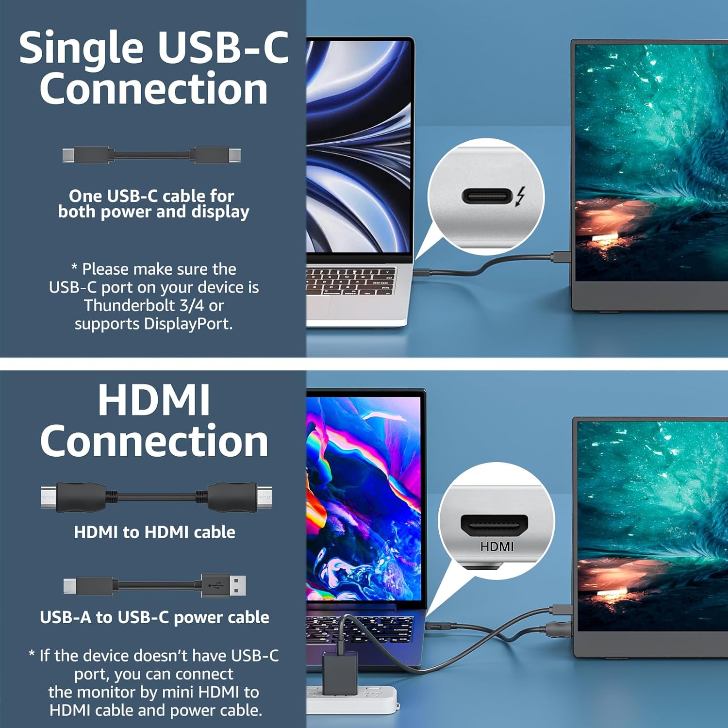 cocopar 15.6 Inch 1080P Portable External Monitor with Built-in Speaker and Cover Stand - Image 3