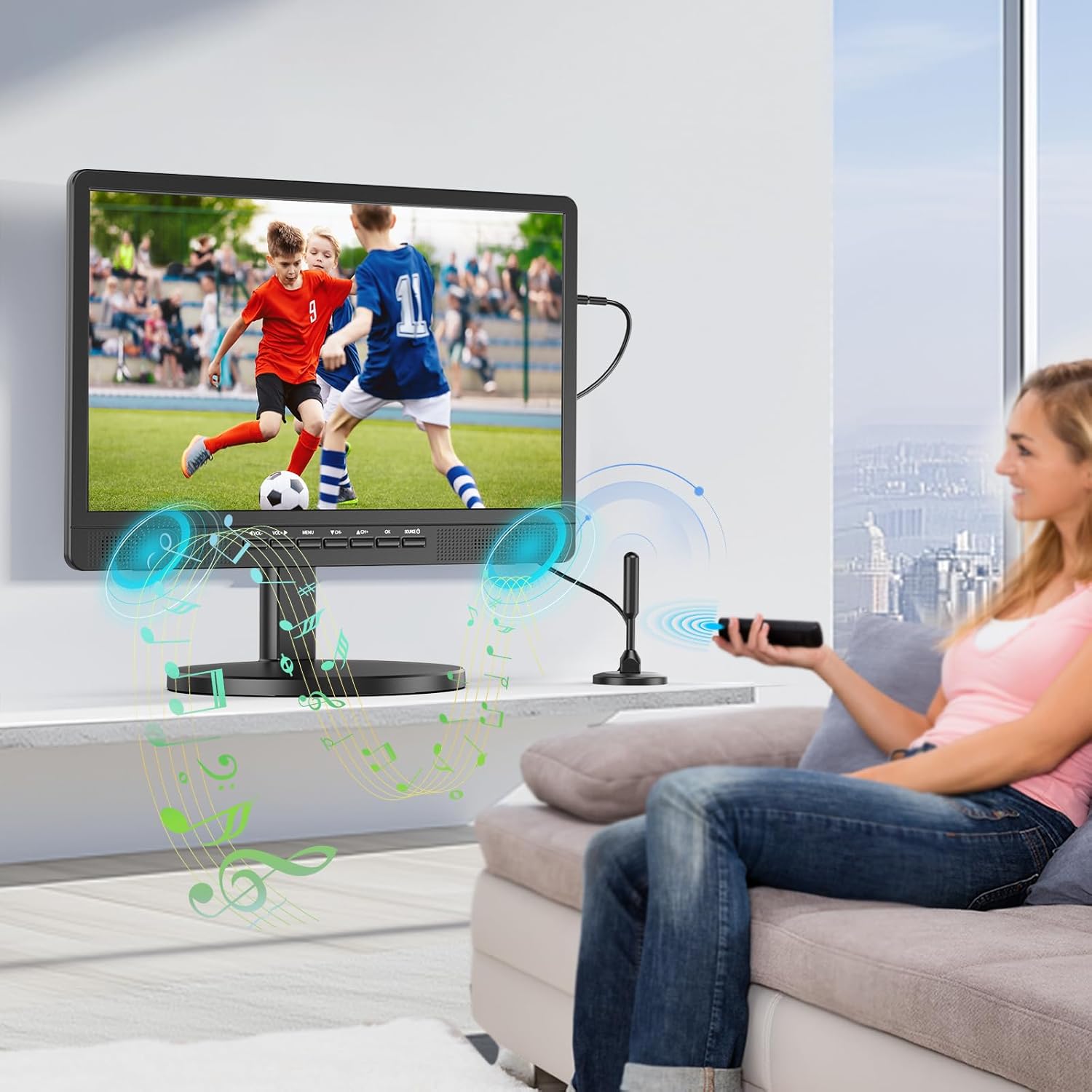 NORTHING 18.5 Inch Portable TV with Built-in Power for Camping RV Boat and Home Kitchen - Image 5