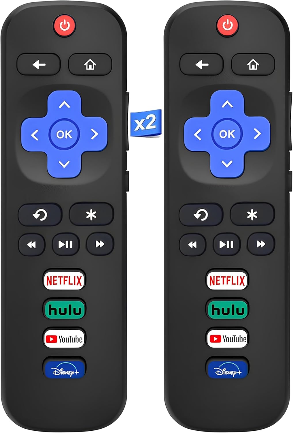 Two-Pack Smart TV Remote Replacements for TCL Hisense Onn Roku Series TVs - Image 7