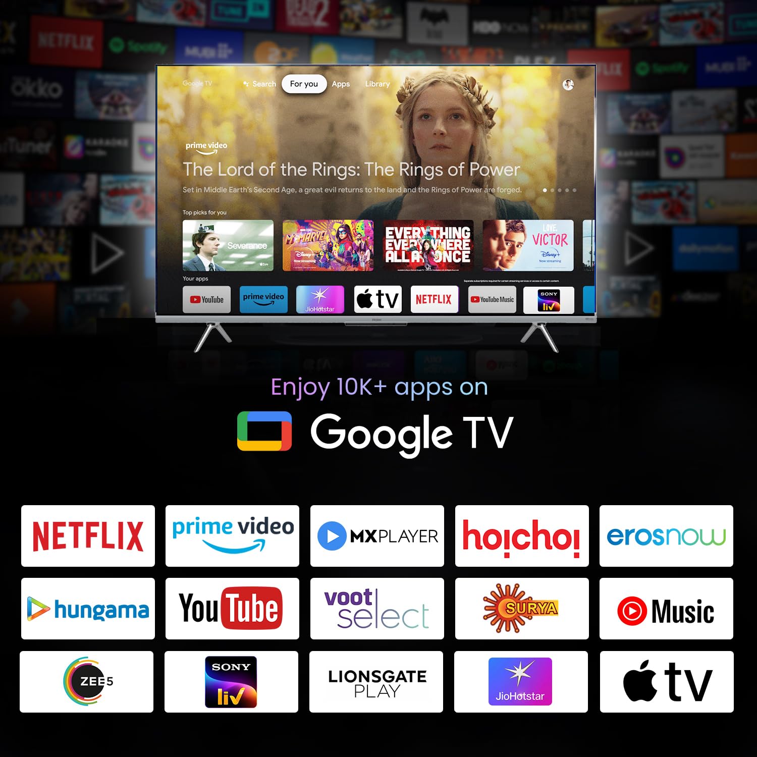 Haier 50 Inch 4K Ultra HD Smart LED Google TV P7GT Series - Grey - Image 3