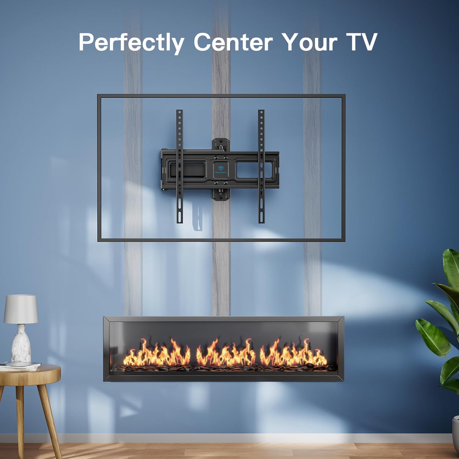 PERLESMITH Full Motion Articulating TV Wall Mount for 26-55 Inch TVs, Supports 70 lbs, Swivel Tilt Level Adjustment, Max VESA 400x400mm - Image 2