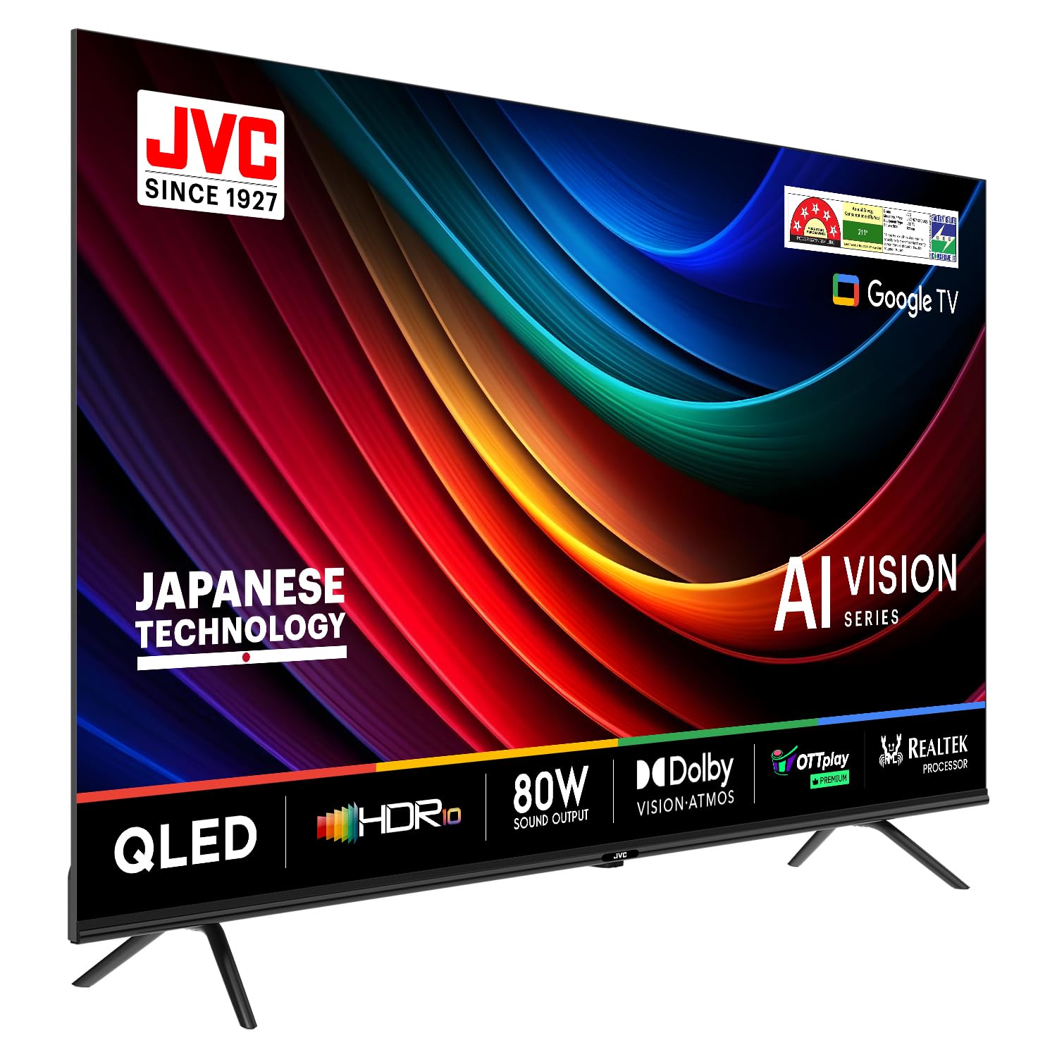 JVC 75 Inch AI Vision Series QLED Google TV LT-75NQ7165C Black - Image 8