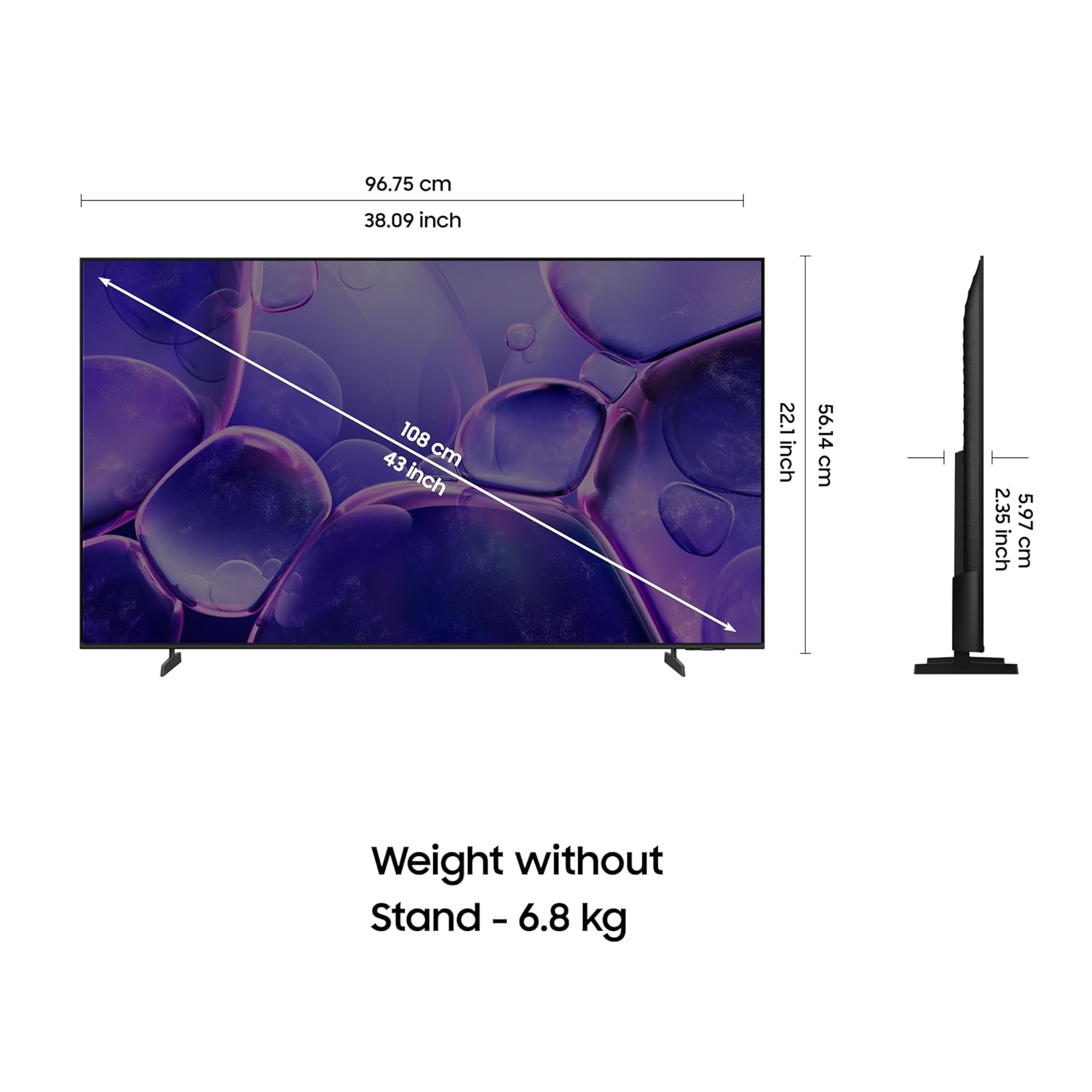 Samsung 43 Inch Crystal 4K Ultra HD Smart LED TV UA43U8400FULXL Black New - Image 5