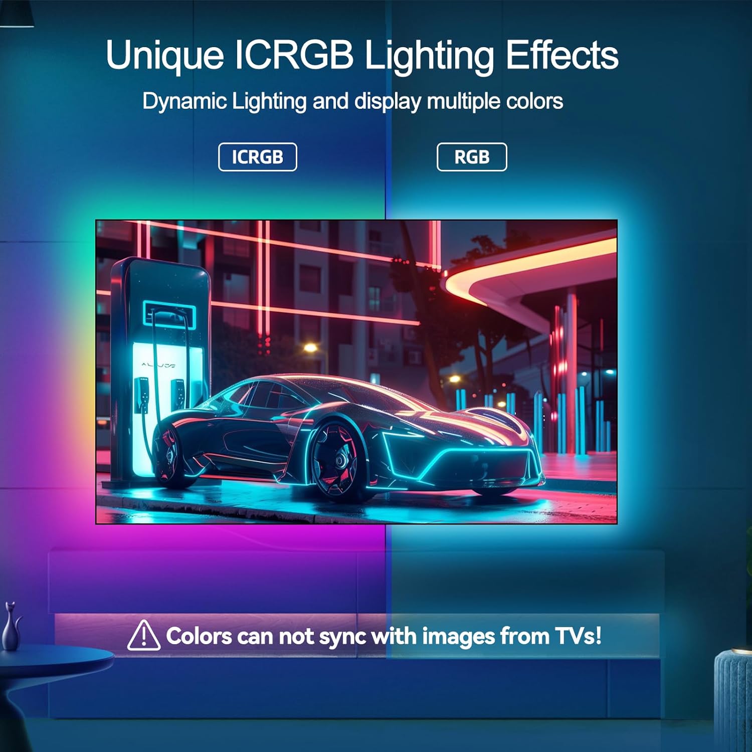 Smart RGBIC LED TV Backlight Kit 16.4ft for 55-70 Inch TVs with App Control - Image 2
