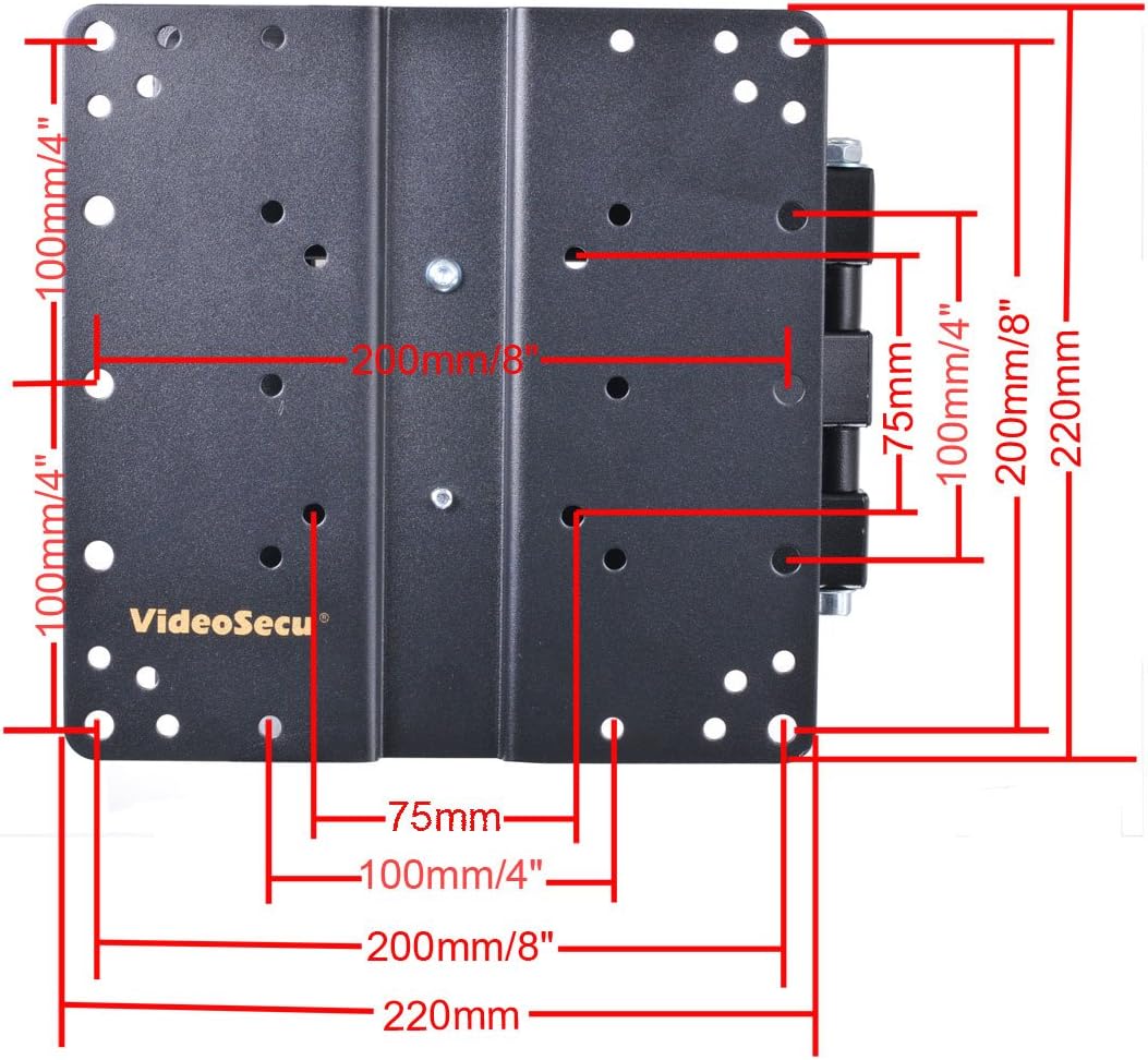 VideoSecu Articulating Tilt Swivel TV Wall Mount Black for 27-47 Inch LCD LED Flat Panel - Image 2