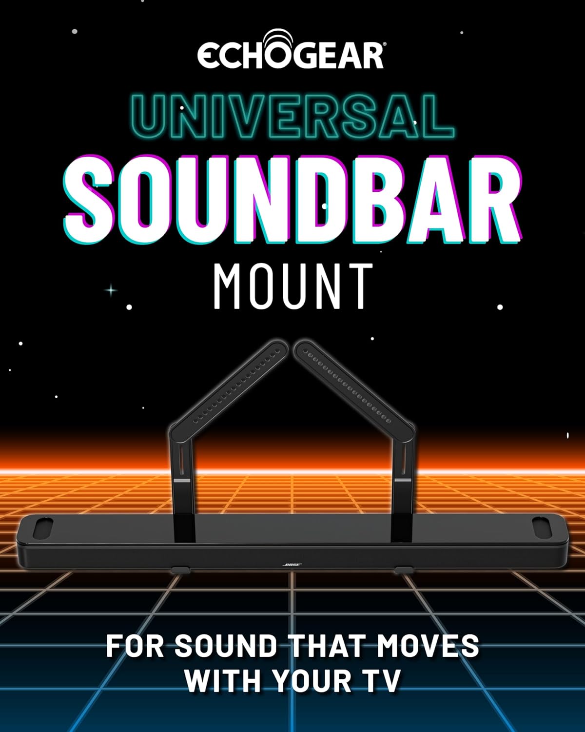 Adjustable Sound Bar Wall Mount Bracket for TVs up to 65 Inches Universal Compatibility - Image 2