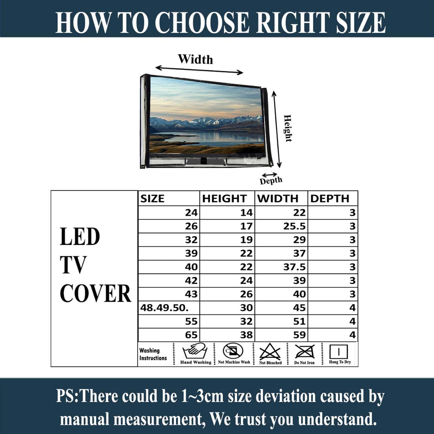 Great Fashion 2 Layer Dustproof Smart LED LCD TV Cover for 24 Inch TVs Clear Medium - Image 5