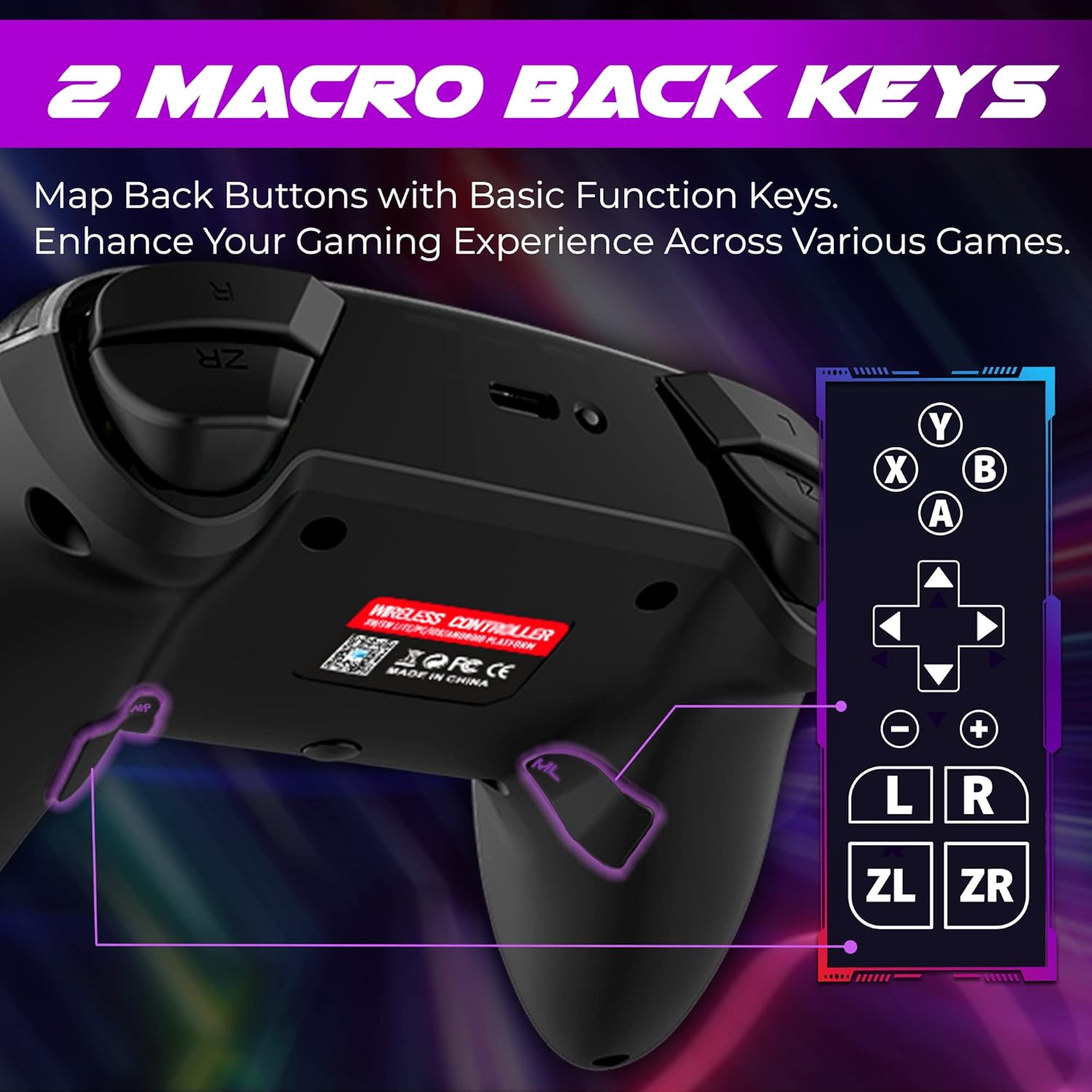 Megacom Pro Wireless Bluetooth Gamepad Controller for Switch, PC, Steam Deck - 13 Word Title - Image 4