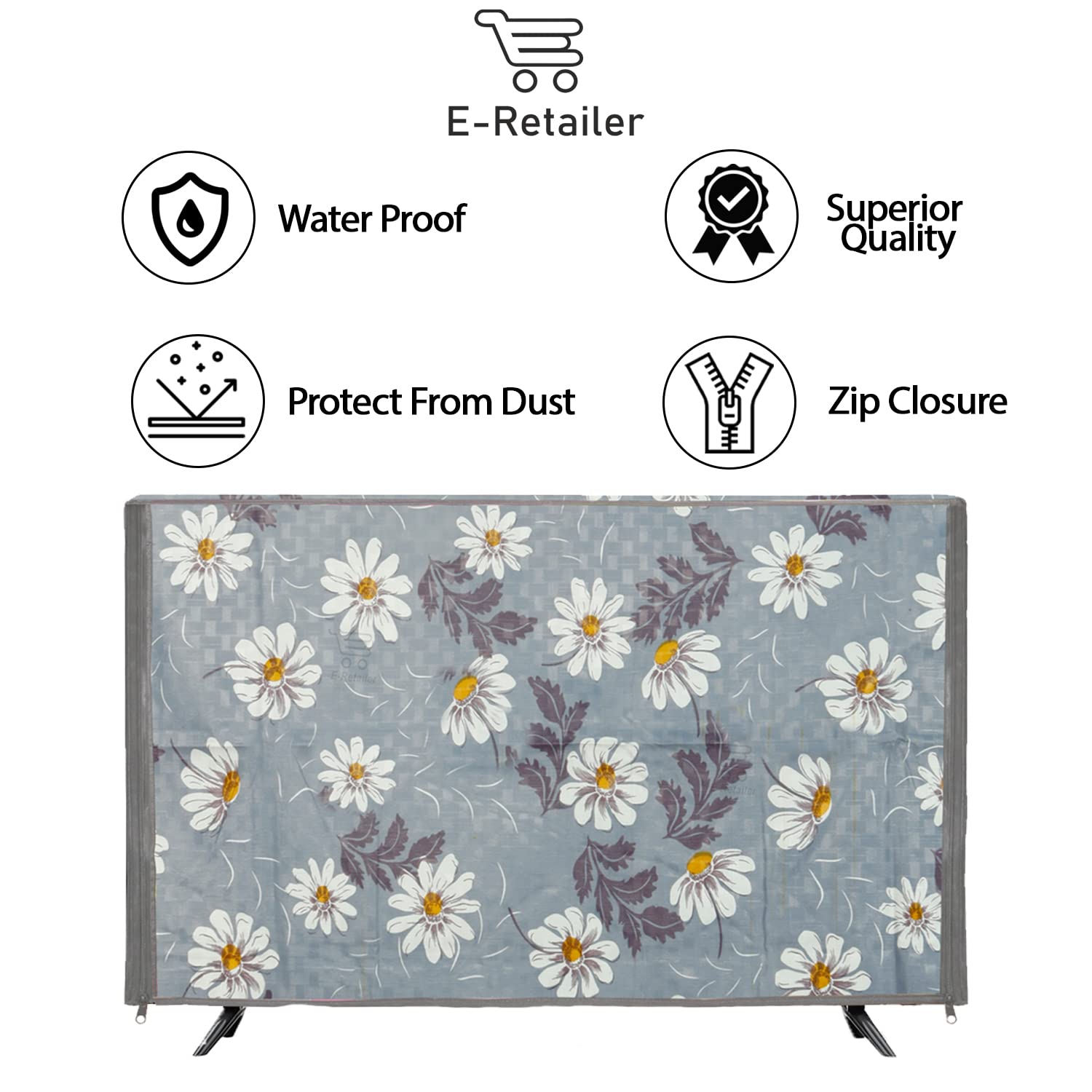 E-Retailer 26 Inch Transparent LCD LED TV Protector Cover Gray, 25.5x17 Inches - Image 4