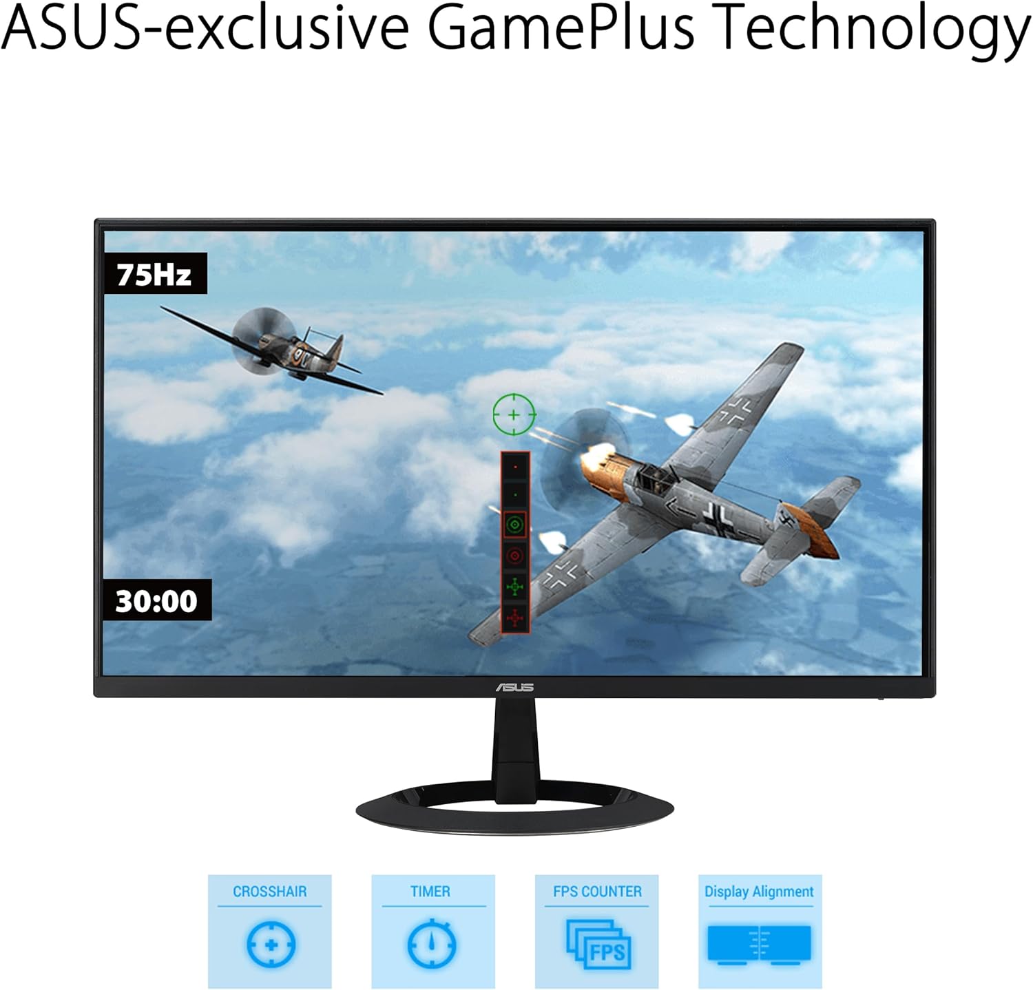 ASUS VZ22EHE 21.5 Inch Full HD 1080P IPS 75Hz Eye Care Monitor Black - Image 4