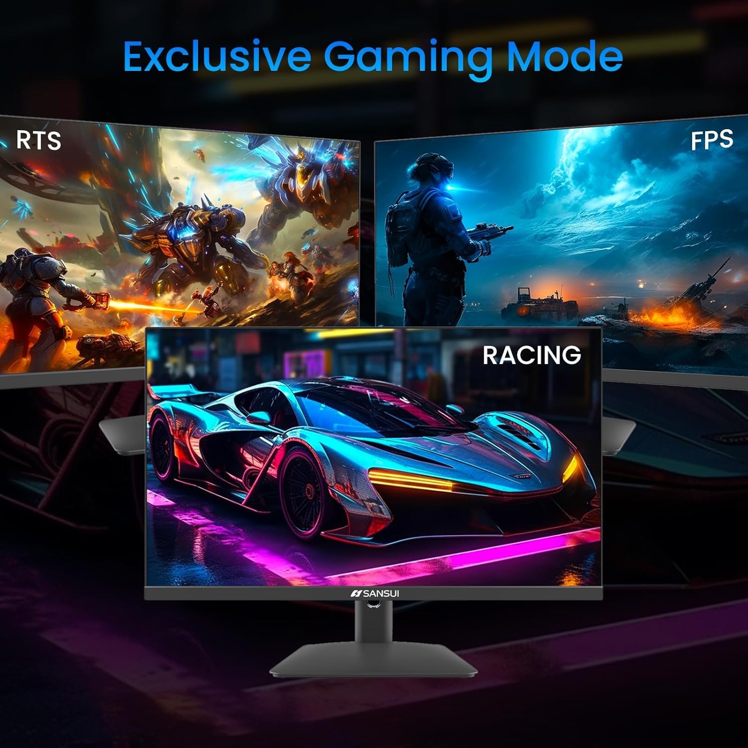 SANSUI 24 Inch 180Hz Gaming Monitor 1ms 110% sRGB HDMI 2.0 DP 1.4 ES-G24F4 - Image 8