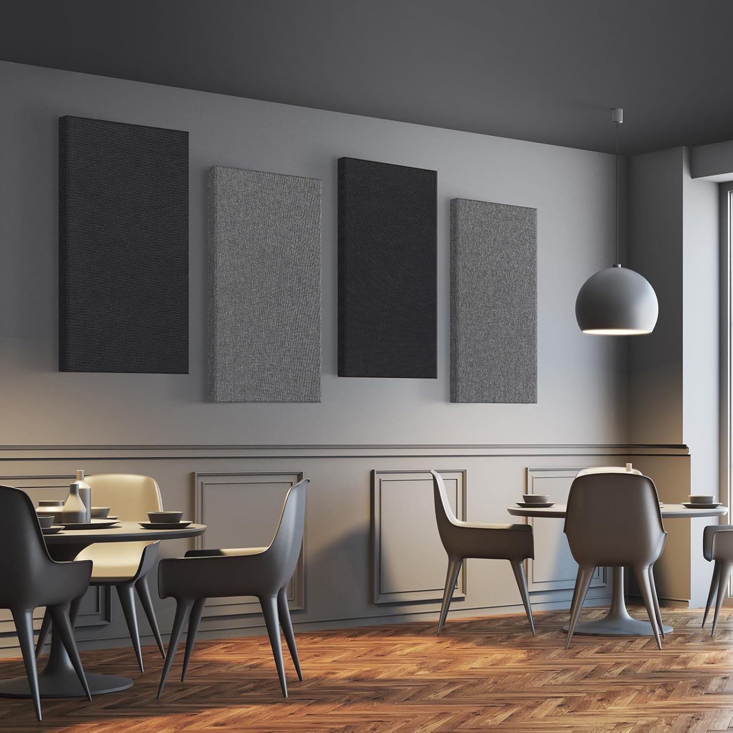 UMIACOUSTICS 2-Pack Black Fiberglass Acoustic Panels 47.2"x23.6"x2" Soundproofing for Studios Offices Home Theater - Image 5