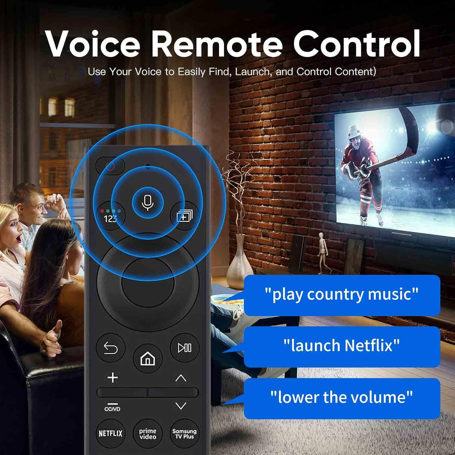 Solar Voice Remote Replacement for Samsung Smart TVs - Compatible with Multiple Models - Image 9