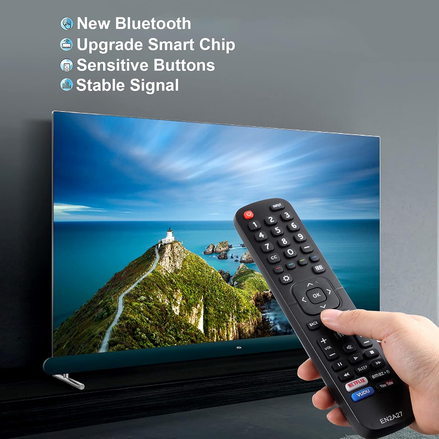 Hisense Universal Replacement Remote Control for All LCD LED 4K UHD HD HDTV TVs - Image 3