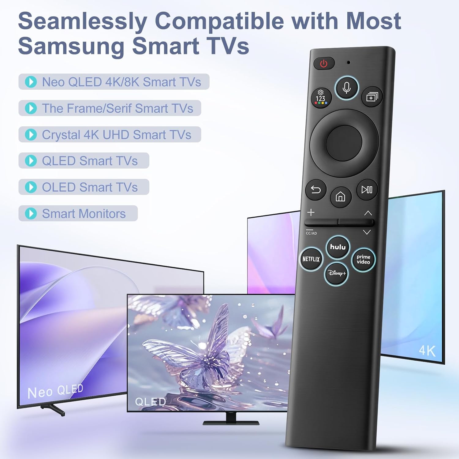 Samsung Smart TV Replacement Voice Remote for Frame UHD OLED QLED TVs - Image 3