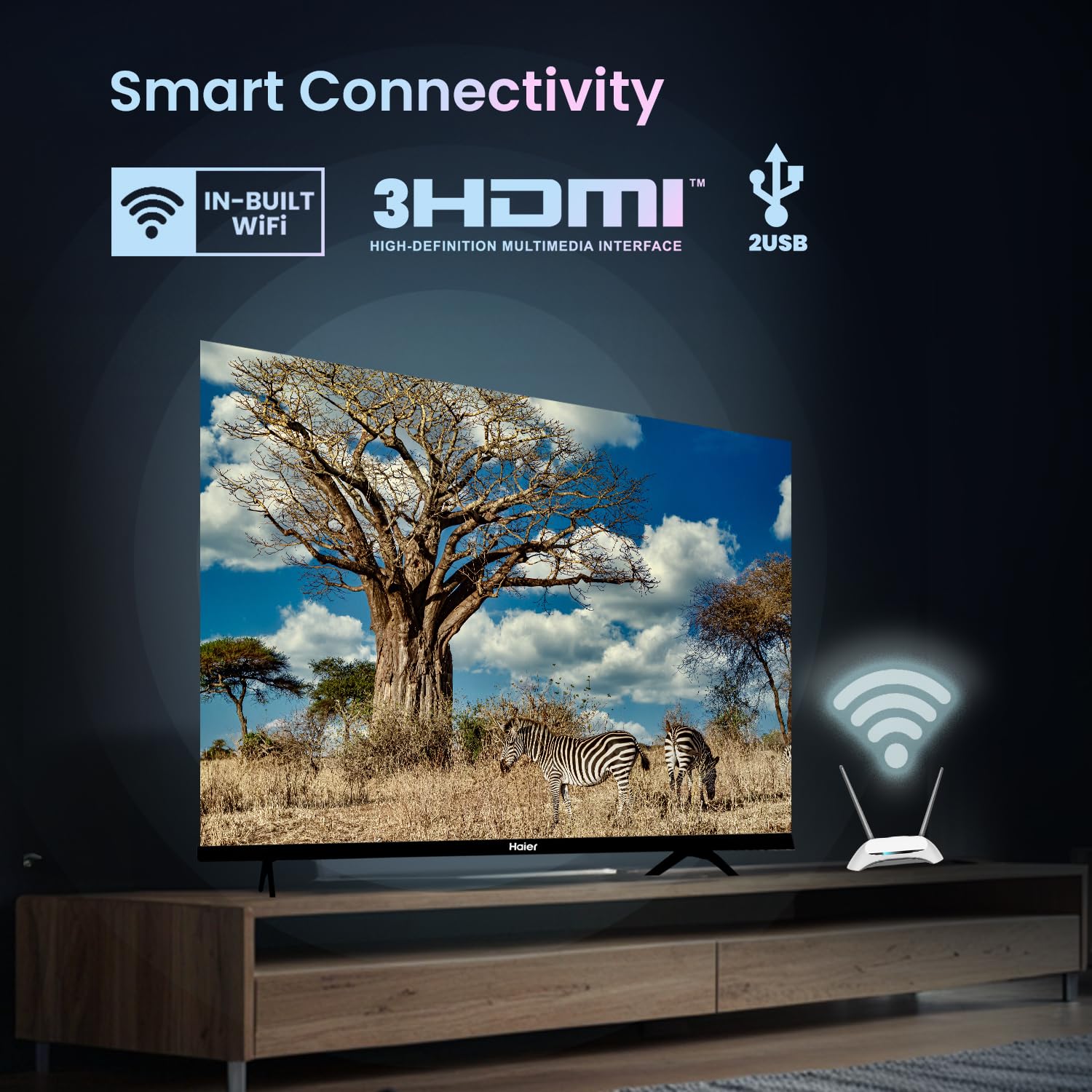 Haier 32 Inch HD Ready Smart Google TV LE32W400G Black - Image 11
