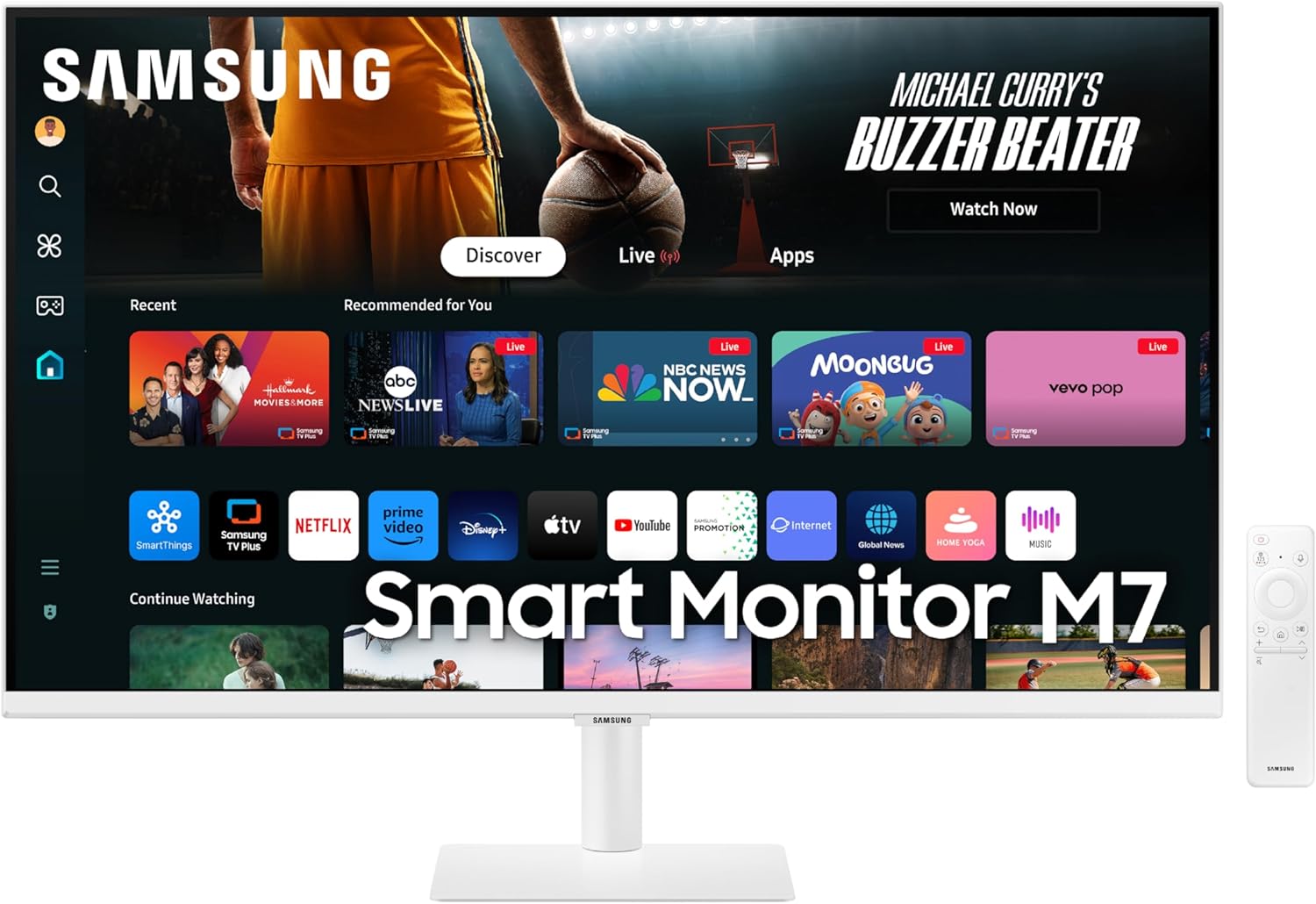 Samsung 32-Inch M7 Series 4K UHD Smart Monitor with Built-in TV, White, 2024 Model - Image 12