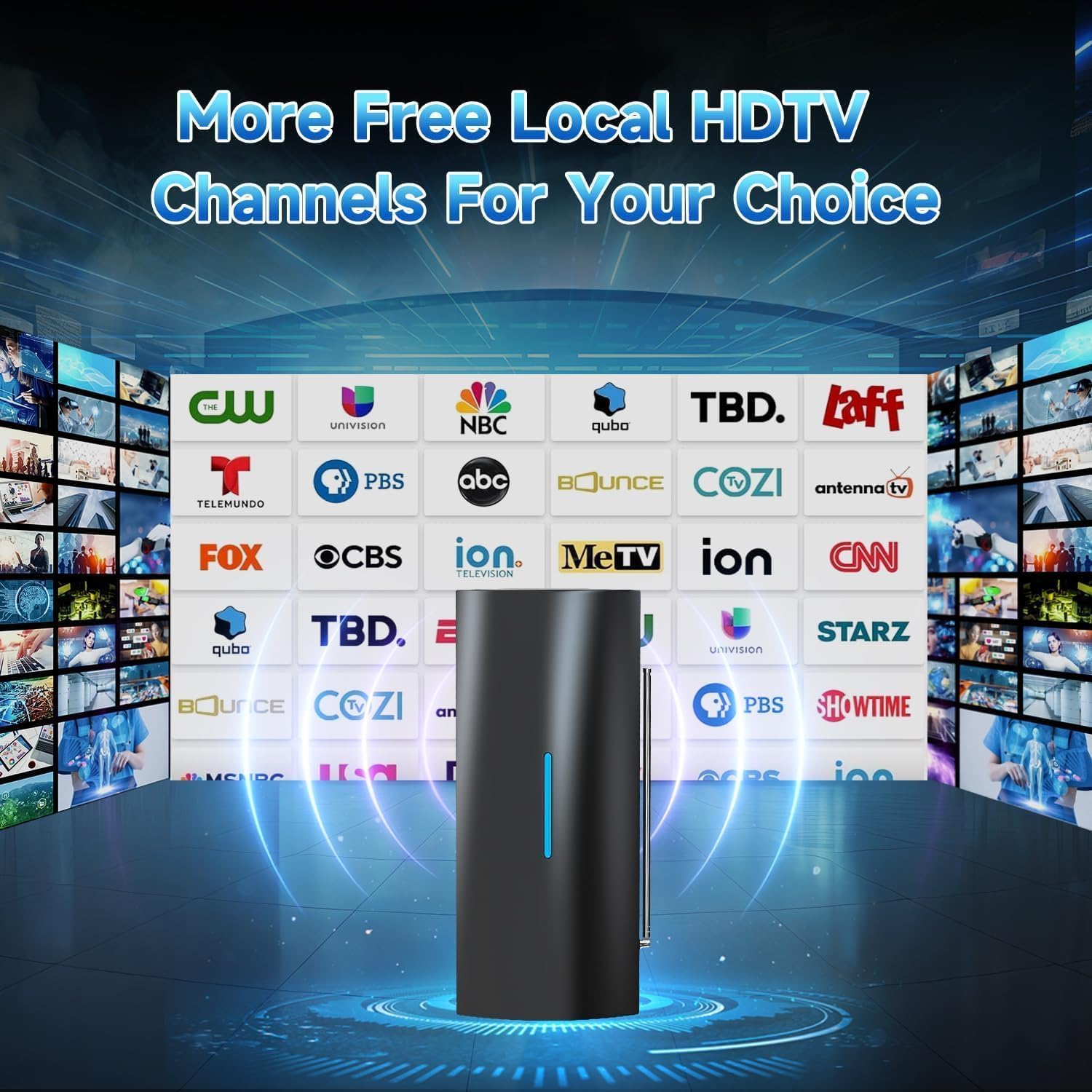 Ultra-Strong Smart TV Indoor Outdoor Digital Antenna with Amplifier, 38ft Cable, 8K/4K HD Local Channels - Image 3