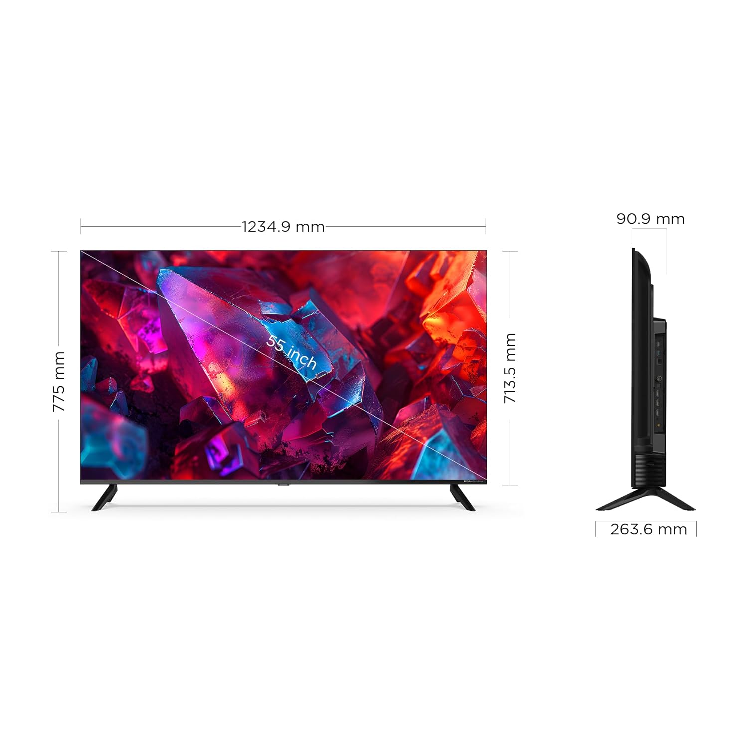 BLACK+DECKER 55 Inch 4K Ultra HD LED Smart Google TV, A1 Series, Black, BXTVGU55UD2875ATIN - Image 3