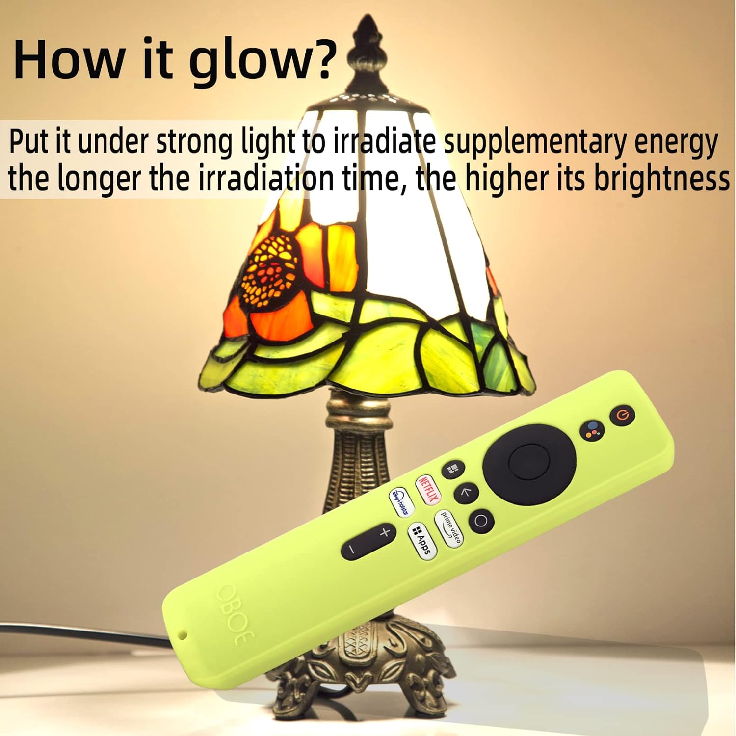 Glow in Dark Green Oboe Silicone TV Remote Cover for Redmi 43 inch Ultra and Xiaomi OLED 55 inch Remotes - Image 7
