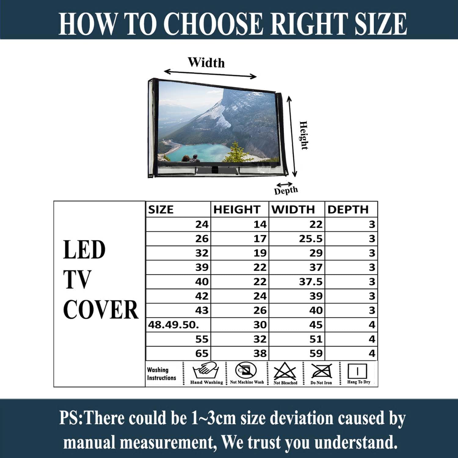 Great Fashion 24 Inch Smart LED LCD TV Cover Dustproof Protection Clear - Image 5