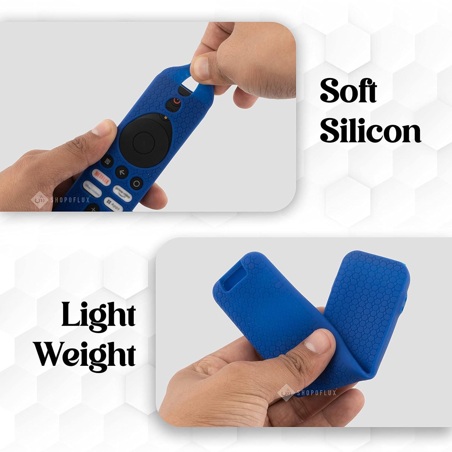 SHOPOFLUX Blue Silicone Remote Cover for Redmi 4k Ultra 43", Xiaomi OLED 55", 5A 32/40/43" TVs - Image 6