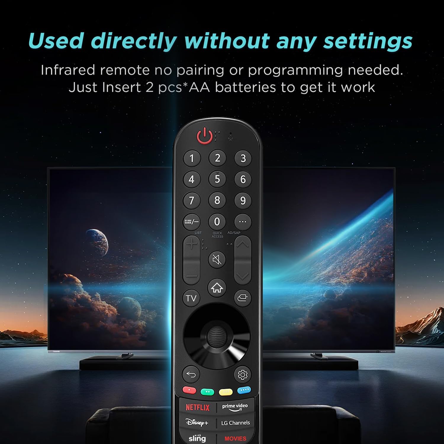 Universal Replacement Remote for LG UHD OLED QNED NanoCell 4K 8K TVs with Streaming Buttons (No Voice No Pointer) - Image 4