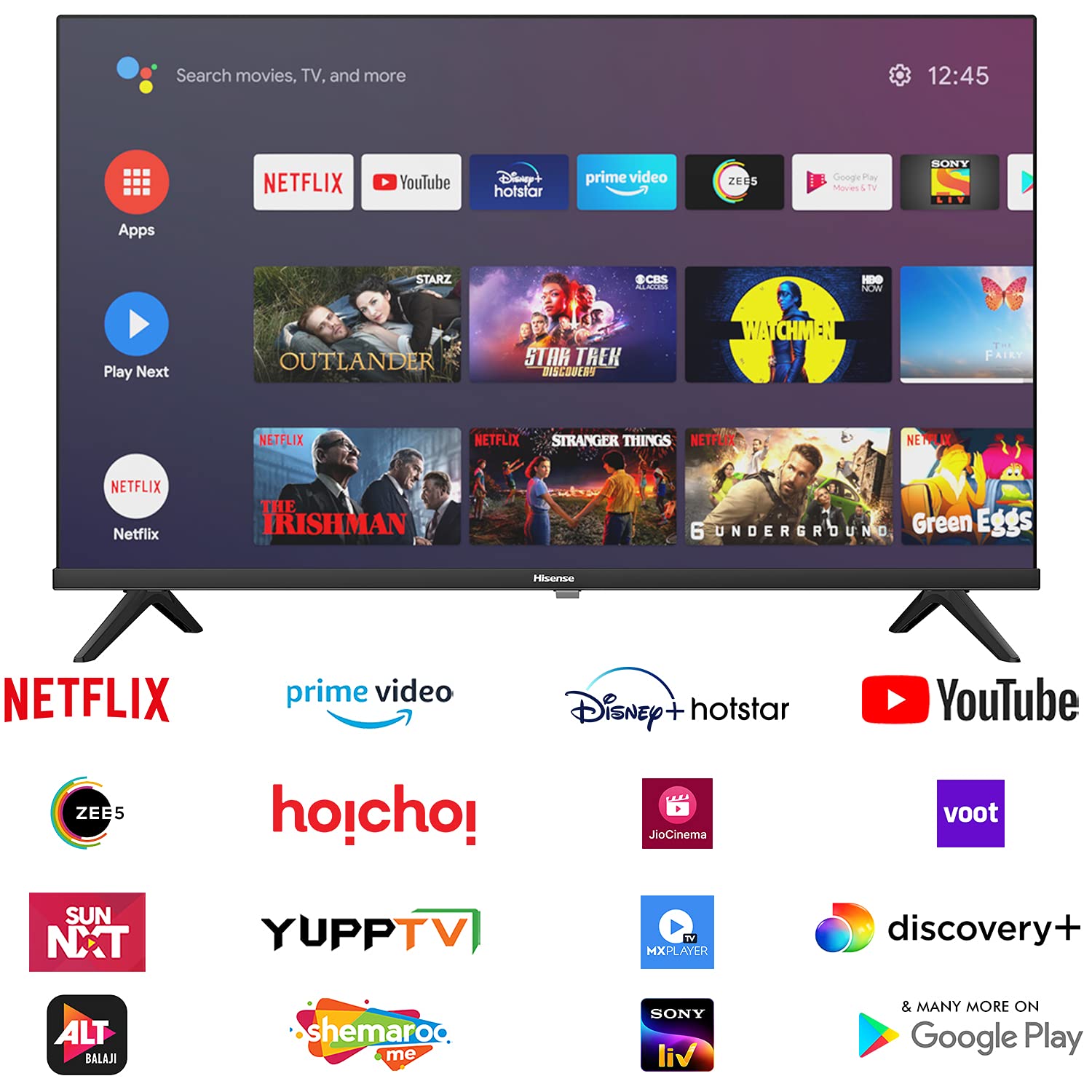 Hisense 43 Inch Full HD Smart Android 11 Certified LED TV Black 43A4G - Image 4