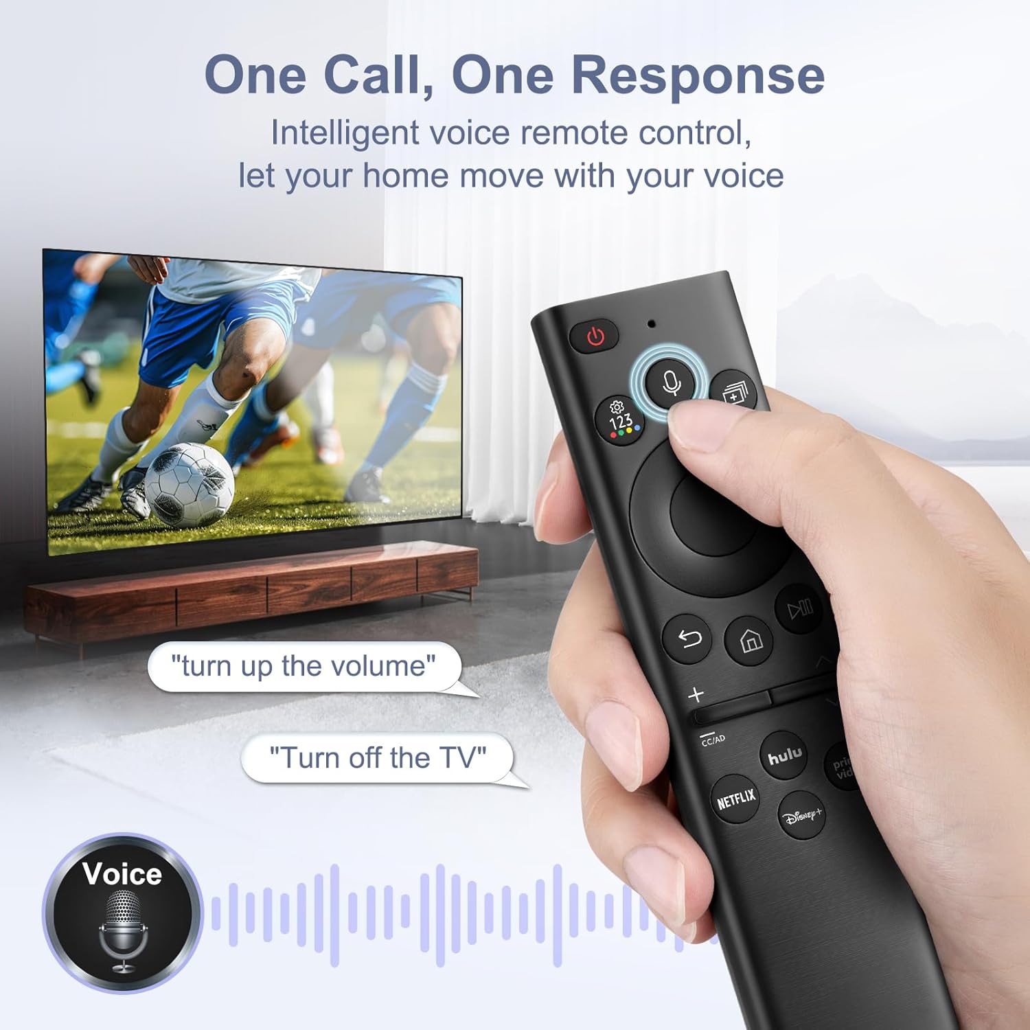 Samsung Smart TV Replacement Voice Remote for Frame UHD OLED QLED TVs - Image 2
