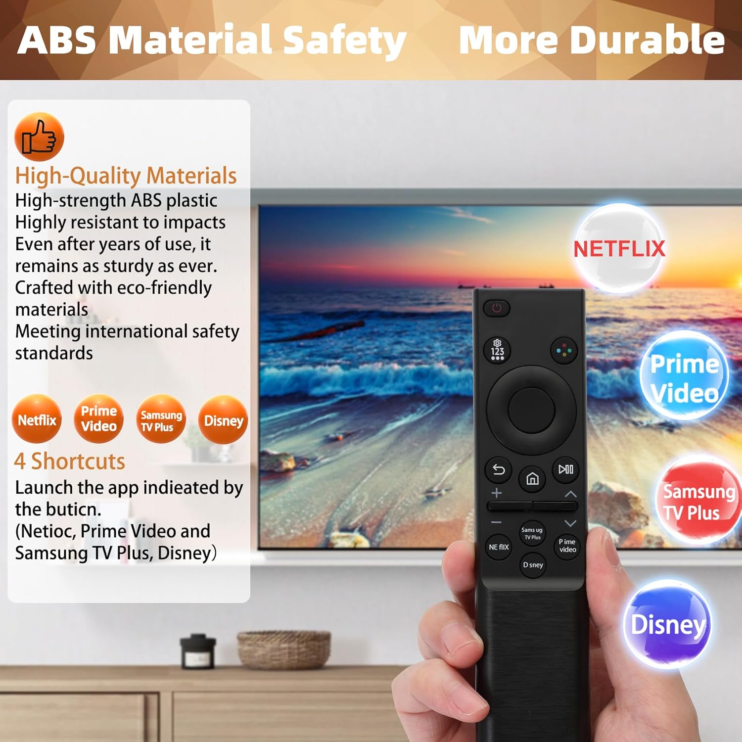 Universal Samsung Smart TV Remote Control for Curved QLED Frame LED LCD SUHD HDTV 3D 4K 8K TVs Without Voice - Image 2