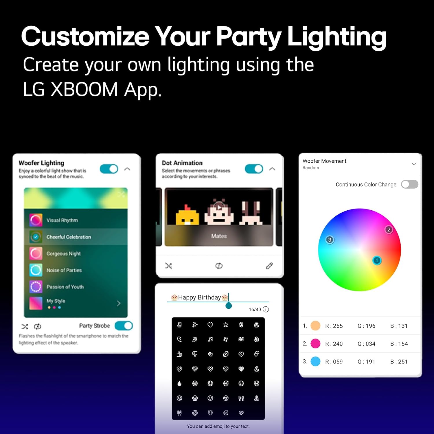 LG XBOOM XL9T Portable Bluetooth Party Speaker with Dynamic Pixel LED Lighting 100W - Image 8