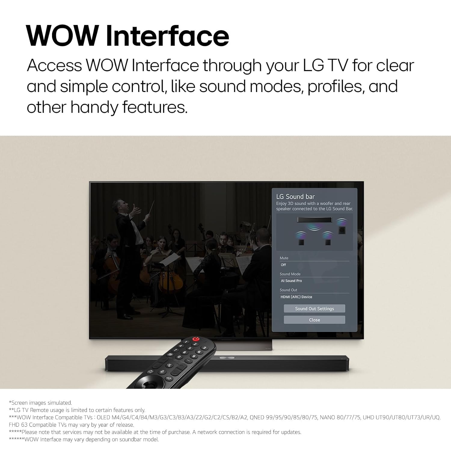 LG S65TR 600W 5.1 Channel Home Theater Soundbar with Wireless Subwoofer and Rear Speakers - Image 2